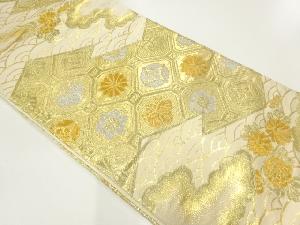 アンティーク　菊桐模様織出し袋帯（材料）